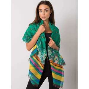 Green shawl with prints