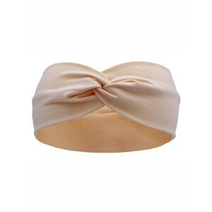 Peach cotton headband for a girl of 6-9 years