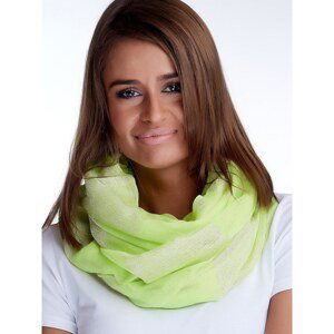 Fluorescent green shawl with shiny thread