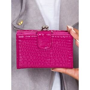 Women's pink wallet with a flap