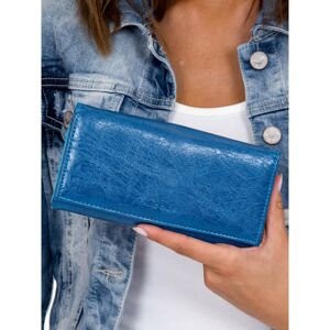 Women's blue wallet with earwires