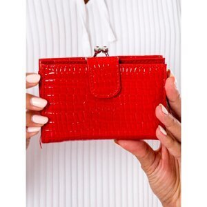 Women's red wallet with a flap