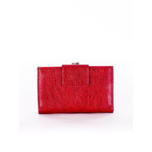 Women's red wallet with a flap