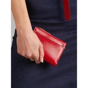 Eco-leather wallet with a red latch