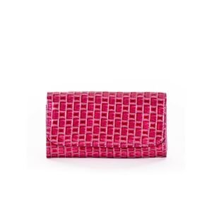 Women's dark pink wallet with a braid motif