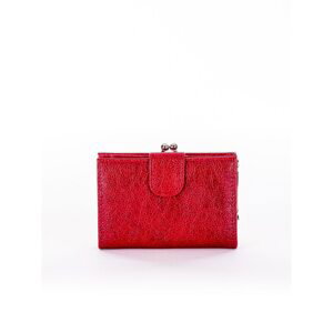 Women's red wallet with a flap