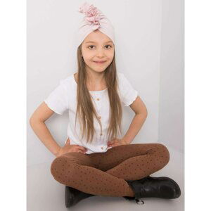 A powder pink hat for a girl