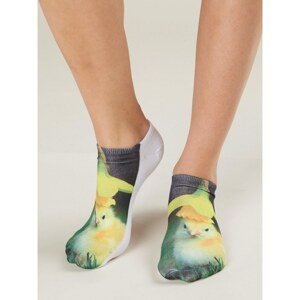 Cotton short socks with a print