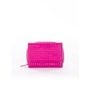 Women's pink wallet with an embossed pattern