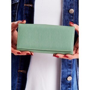 Green faux leather wallet