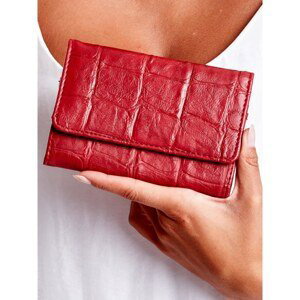 Dark red wallet with embossing