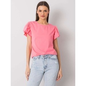 Women's pink cotton T-shirt