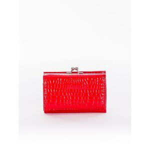 Women's red wallet with earwires