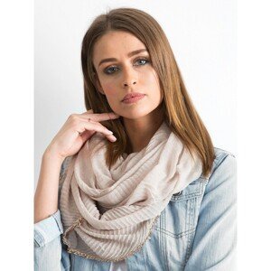 Scarf with chain, beige