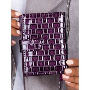 Women's purple wallet with geometric patterns