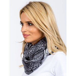 Gray animal print scarf