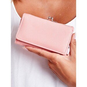 Women's pink wallet with a compartment for earwires