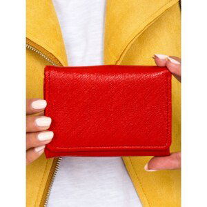 Women's red eco-leather wallet