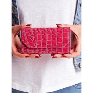 Women's wallet made of eco-leather, dark pink embossed