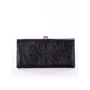 Black wallet with a hook clasp