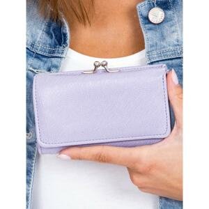 Women's light purple wallet with a compartment for earwires