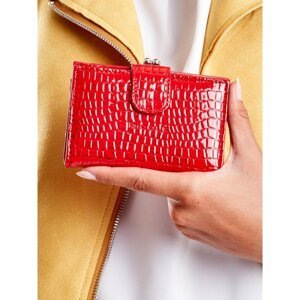 Embossed women's red wallet