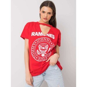 Red t-shirt with print