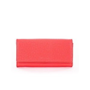 Women's coral wallet made of ecological leather