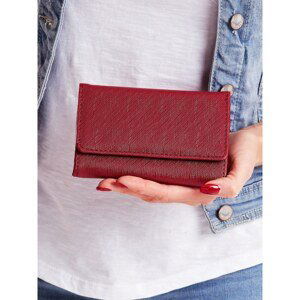 Dark red women's wallet made of ecological leather