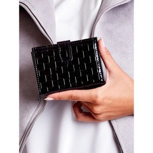 Black women's wallet with geometric patterns