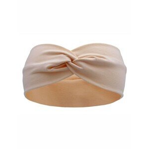 Peach cotton headband for a girl of 3-5 years