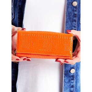 Women's wallet with an embossed orange pattern