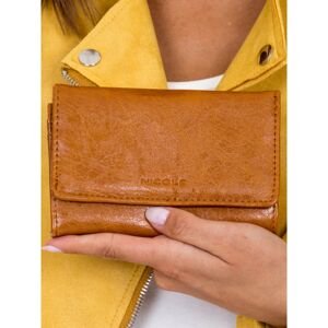 Brown women's wallet made of ecological leather