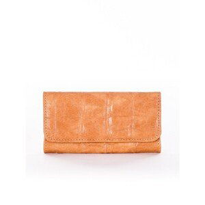 Ladies' beige wallet with an embossed pattern