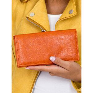 Orange wallet with a hook clasp