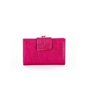 Women's pink wallet with a flap