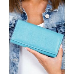 Faux leather blue wallet