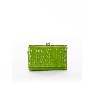 Women's green wallet with earwires
