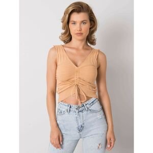 Camel Women's Top with Hemming