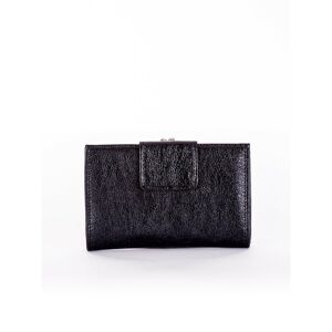 Women's black wallet with a flap