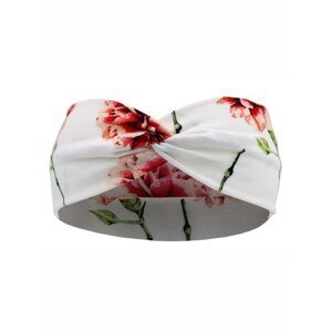White headband for a girl with flowers 6-9 years old