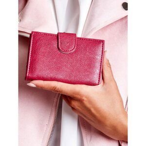 Ladies' pink wallet with a flap