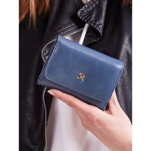 Women's blue faux leather wallet