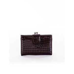 Women's black wallet with a flap