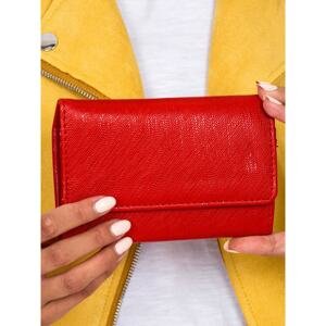 Women's red wallet with a latch