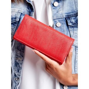 Red wallet with a pocket for earwires