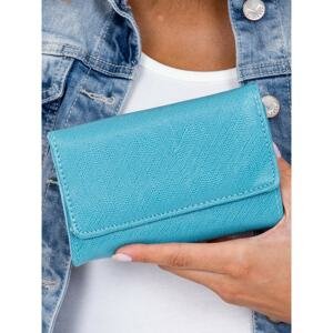 Women's blue wallet made of ecological leather