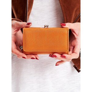 Light brown women's wallet with a compartment for earwires