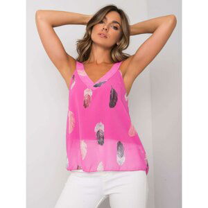 Pink top with a print