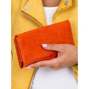 Orange women's wallet with earwires